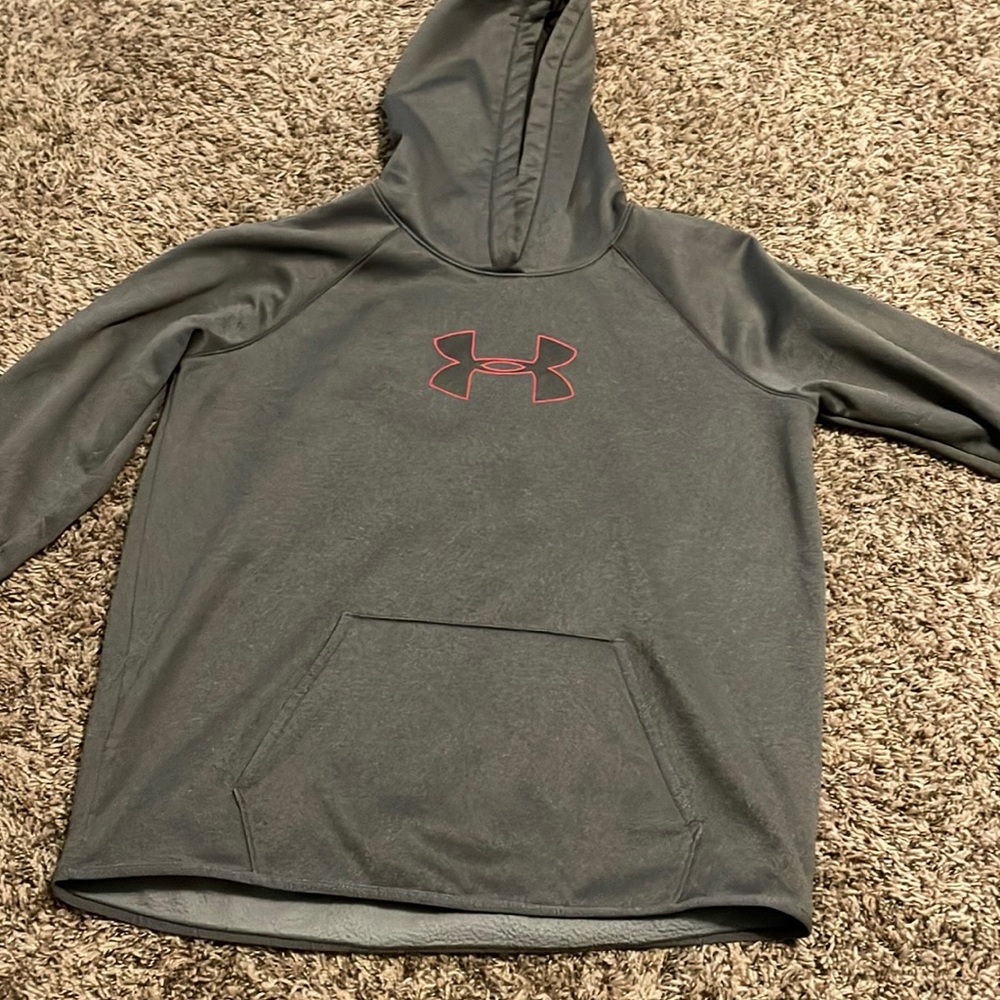 Under amor women’s sweatshirt. Dark grey and pink
